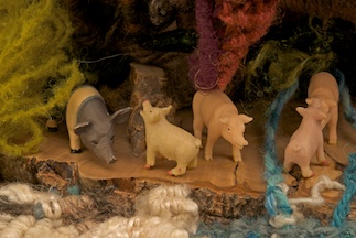 Odysseus's crew transformed to pigs by Circe